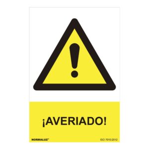 Cartel peligro "averiado" (pvc 0.7mm) 30x40cm normaluz