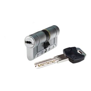 Cilindro iridium m irm3030nd níquel 60mm (30+30mm) leva larga 15mm. con 5 llaves de seguridad. ifam