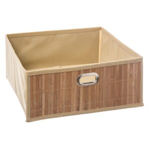 Cesta para mueble de almacenaje bambú natural 31 x 31 x 13,5 cm