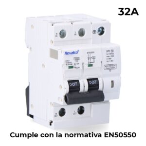 Iga 2p 32a c 10ka - protector de sobretension permanente segun normativa en-50550 y transitorio 5-15ka 275v