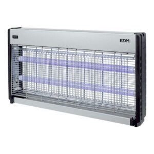 Mata insectos profesional eléctrico, cromo/negro, 2 x 20w 150 m² 63,5 x 9 x 36 cm