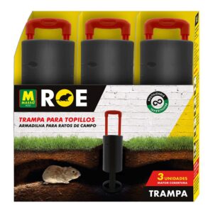 Trampa mecánica para topillos, 3 uds