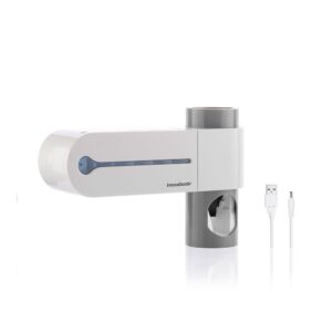 Esterilizador uv de cepillos dentales con soporte y dispensador de dentífrico