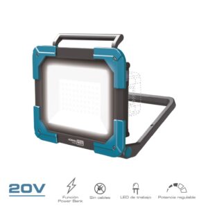 Foco led de trabajo 20 v 2500 lm (sin batería ni cargador)