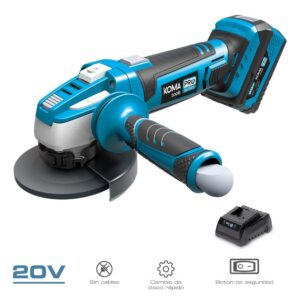 Kit amoladora angular 20 v ø115 mm con 1 bateria 4.0ah y cargador 08772 28,9 x 27 cm