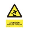 Cartel "atencion riesgo de tropezar" (pvc 0.7mm) 30x40cm normaluz