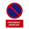 Señal prohibido "prohibido aparcar" (pvc 0.7mm) 30x40cm normaluz