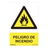 Cartel peligro "peligro de incendio" (pvc 0.7mm) 30x40cm normaluz