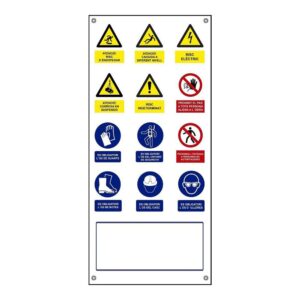 Cartel obra múltiple vertical lona catalán 500x1100mm normaluz