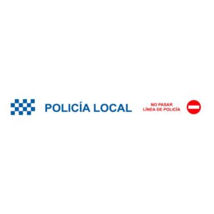 Cinta balizamiento policía local 75 mm x 0,05 mm x 200 m