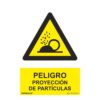 Señal peligro proyección de partículas, pvc, 21 x 30 cm