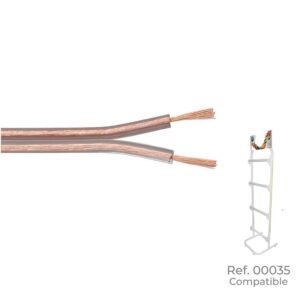 Paralelo transparente 2x0,75mm "audio" euro/m (bobina pequeña ø180x60mm)