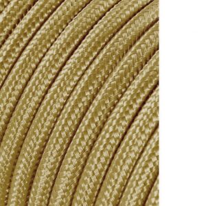 Carrete cable cordón tubular h03vv-f 2 x 0,75 mm² oro oscuro, 5 m