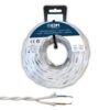 Carrete cable paralelo textil trenzado h05v-k 2 x 1,00 mm² blanco, 5 m