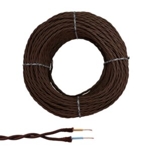 Cable paralelo textil trenzado h05vv-f 2 x 1,50 mm² marrón euro/m