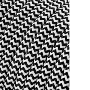 Carrete cable cordón tubular h03vv-f 2 x 0,75 mm² rallado blanco/negro, 25 m euro/m