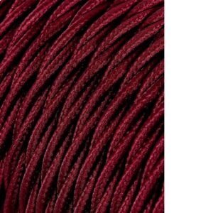 Carrete cable textil trenzado h03vv-f 2 x 0,75 mm² burdeos, 25 m