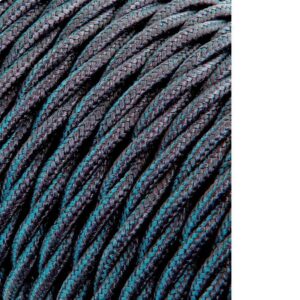 Carrete cable textil trenzado h03vv-f 2 x 0,75 mm² gris oscuro, 25 m