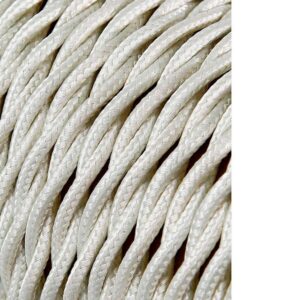 Carrete cable textil trenzado h03vv-f 2 x 0,75 mm² algodón, 25 m