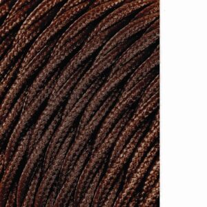 Carrete cable textil trenzado h03vv-f 2 x 0,75 mm² marrón, 25 m