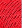 Carrete cable textil trenzado h03vv-f 2 x 0,75 mm² rojo, 25 m