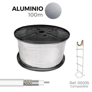 Cable coaxial apantallado rg6 aluminio euro/m