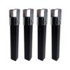 Juego de 4 patas de somier pt25 35x35x250mm sin rueda, negro 96402 micel