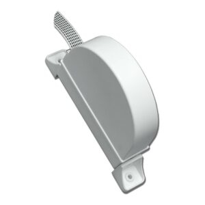 Recogedor exterior abatible pr02 14 mm blanco, 175 x 32 x 120 mm