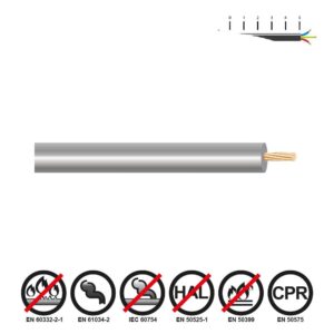 Cablecillo h07z1-k 6,00 mm² gris euro/m