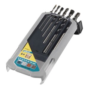 Broca para hormigón professional filo de carburo de tungsteno, juego 6 piezas, ø3,00 - ø10,00 mm