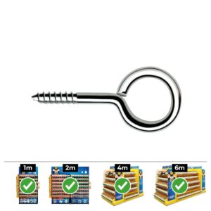 Hembrilla roscada cerrada ø2,7 x 40 mm zincado, caja 500 uds