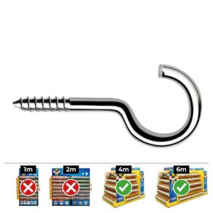 Hembrilla roscada abierta ø3,0 x 40 mm zincado, caja 500 uds