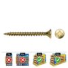 Caja 200 unidades tornillo madera avellanado pz din/ref vlox ø6 x 60 mm bicromatado+lubr.