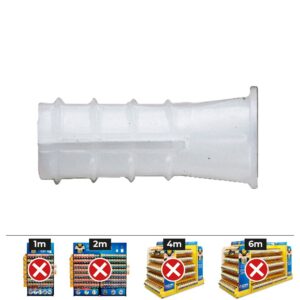 Taco de plástico tipo b ø 8 mm, caja 500 uds