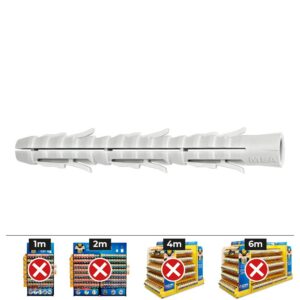 Taco largo standard fl 8-80, caja 50 uds