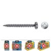 Caja 500 unid. tornillo madera velox b rosca completa alomado impronta pz2 ø4x30 mm cincado