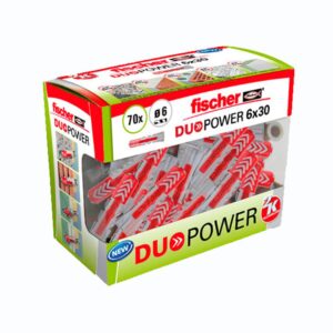 Taco duopower ø6 x 30 mm, caja 70 uds