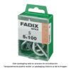 Hembrilla abierta zincado 5,0 x 100 mm, caja m 5 uds