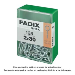 Hembrilla cerrada zincado 2,0 x 30 mm, caja m 135 uds