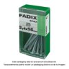 Caja s 25 unid. clavo cp acero 2,4x55mm fadix