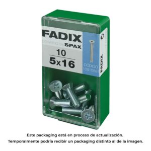Caja s 10 unid. tornillo metrica cp m 5x16mm fadix