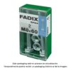 Caja s 2 unid. tornillo metrica cab hex+tuerca cinc m 8x60mm fadix