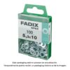 Caja m 100 unid. arandela plana cinc 5,3x10mm fadix