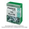 Caja m 100 unid. arandela plana cinc 8,4x16mm fadix
