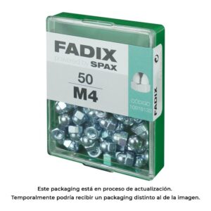 Caja m 50 unid. tuerca ciega cinc m 4 fadix