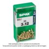 Caja 30 unid. tornillo madera spax cabeza plana yellox 3,0x12mm spax