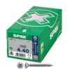 Caja 1000 unid. tornillo universal cabeza plana wirox 4x40mm z2