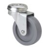 Rueda giratoria con agujero y eje liso, color gris, carga máx. 15 kg, ø 3 cm