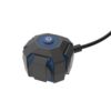 Base múltiple 4 tomas schuko, interruptor, ip44, 1,5 m de cable h07rn-f 3g1,5 mm², 16a 230v~, negra/azul