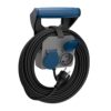 Base múltiple 2 tomas schuko, ip44, 10 m de cable h05rr-f 4g1,5 mm², 16a 230v~, gris/azul/negro